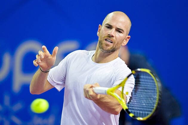 Adrian Mannarino (Fra) TENNIS : Open Sud de France 2022 - Montpellier - 01 02 2022 JBAutissier Panoramic 