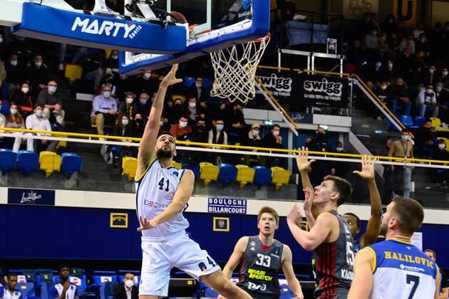 Tomer Ginat ( 41 - Metropolitans 92 ) - BASKET : Metropolitans 92 vs Lokomotiv Krasnodar - Eurocup - 02 02 2022 FedericoPestellini Panoramic 