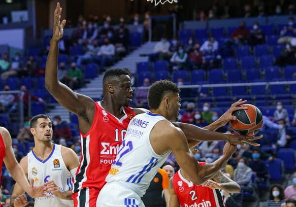 2nd February 2022; Wizink Center; Madrid; Spain; Turkish Airlines Euroleague Basketball; Real Madrid vs Olympiacos Piraeus; Edy Walter Tavares (Madrid) Madrid Madrid Spain Baloncesto Copyright: xAlbaxPachecox xAgenciaxLOFx