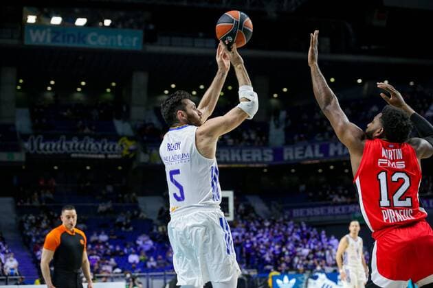 2nd February 2022; Wizink Center; Madrid; Spain; Turkish Airlines Euroleague Basketball; Real Madrid vs Olympiacos Piraeus; Rudy Fernandez (Madrid) 900 Cordon Press