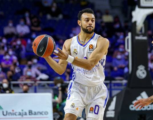 2nd February 2022; Wizink Center; Madrid; Spain; Turkish Airlines Euroleague Basketball; Real Madrid vs Olympiacos Piraeus; Nigel Williams-Goss (Madrid) 900 Cordon Press