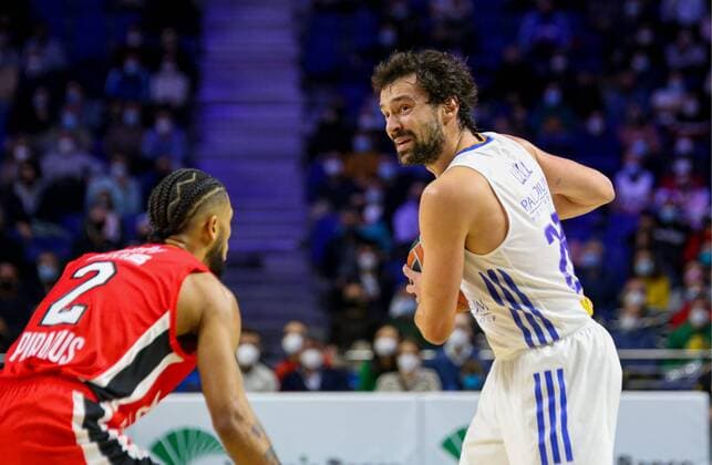2nd February 2022; Wizink Center; Madrid; Spain; Turkish Airlines Euroleague Basketball; Real Madrid vs Olympiacos Piraeus; Sergio Llull (Madrid) 900 Cordon Press