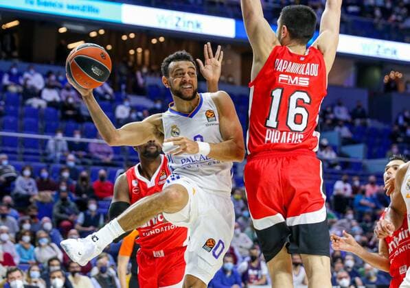2nd February 2022; Wizink Center; Madrid; Spain; Turkish Airlines Euroleague Basketball; Real Madrid vs Olympiacos Piraeus; Nigel Williams-Goss (Real Madrid Baloncesto) 900 Cordon Press