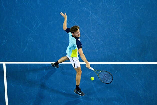 David Goffin (Bel) TENNIS : Open Sud de France 2022 - Montpellier - 03 02 2022 JBAutissier Panoramic 