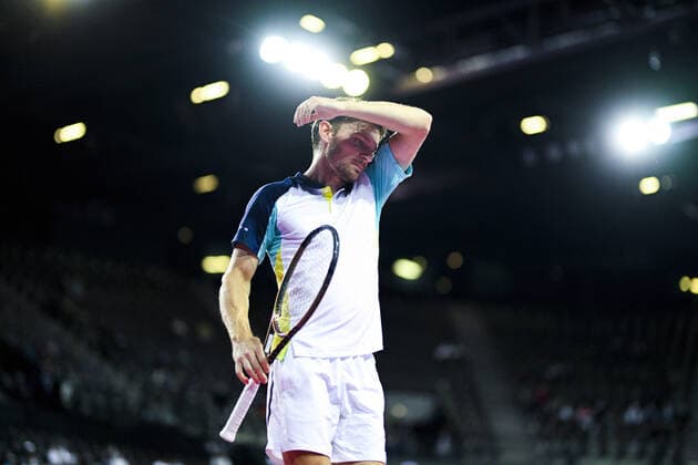 David Goffin (Bel) TENNIS : Open Sud de France 2022 - Montpellier - 03 02 2022 JBAutissier Panoramic 