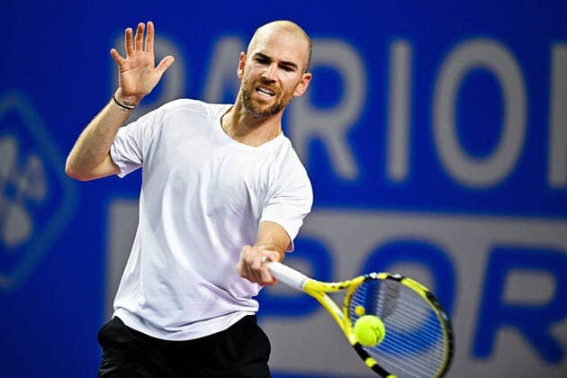Adrian Mannarino (Fra) TENNIS : Open Sud de France 2022 - Montpellier - 03 02 2022 JBAutissier Panoramic 