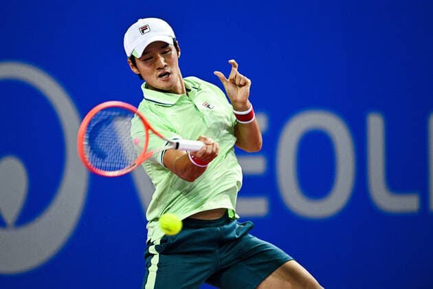 Kwon Soon Woo (Kor) TENNIS : Open Sud de France 2022 - Montpellier - 03 02 2022 JBAutissier Panoramic 