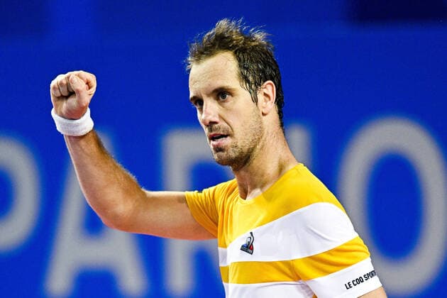 Richard Gasquet (Fra) TENNIS : Open Sud de France 2022 - Montpellier - 03 02 2022 JBAutissier Panoramic 