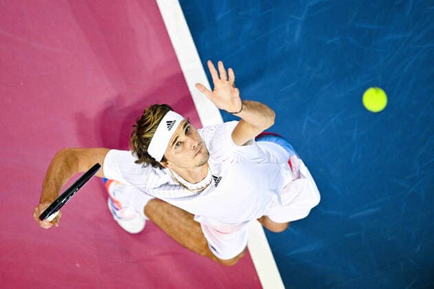 Alexander Zverev (Ger) TENNIS : Open Sud de France 2022 - Montpellier - 03 02 2022 JBAutissier Panoramic 