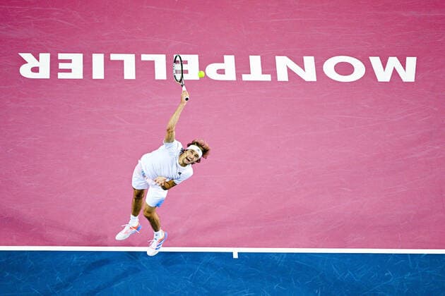 Alexander Zverev (Ger) TENNIS : Open Sud de France 2022 - Montpellier - 03 02 2022 JBAutissier Panoramic 