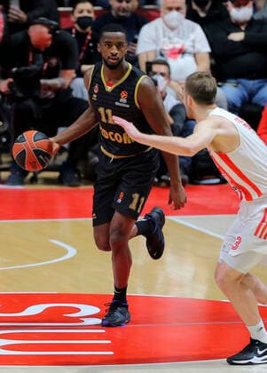 03.02.2022 Belgrade(Serbia) KK Crvena Zvezda(BC Red Star)-AS Monaco Basket Euroleague men s basketball Alpha Diallo AS Monaco :Str