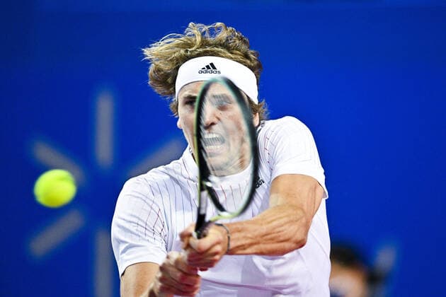 Alexander Zverev (Ger) TENNIS : Open Sud de France 2022 - Montpellier - 03 02 2022 JBAutissier Panoramic 