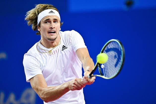 Alexander Zverev (Ger) TENNIS : Open Sud de France 2022 - Montpellier - 03 02 2022 JBAutissier Panoramic 