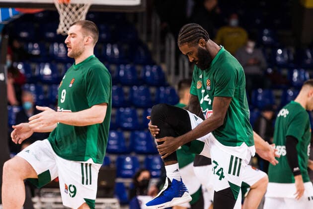 February 3, 2022, Barcelona, Barcelona, Spain: Howard Sant-Roos of Panathinaikos OPAP Athens in action during the Turkish Airlines EuroLeague match between FC Barcelona, Barca and Panathinaikos OPAP Athens at Palau Blaugrana on February 03, 2022 in Barcelona, Spain. Barcelona Spain - ZUMAa181 20220203_zaa_a181_011 Copyright: xJavierxBorregox