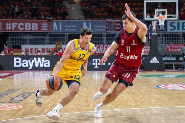 John DiBartolomeo 12 (Maccabi Fox Tel Aviv), Vladimir Lucic 11 (FC Bayern), FC Bayern Basketball vs. Maccabi Fox Tel Aviv, Euroleague, 03.02.2022 Muenchen Bayern Deutschland