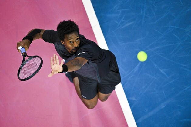 Gael Monfils (Fra) TENNIS : Open Sud de France 2022 - Montpellier - 03 02 2022 JBAutissier Panoramic 