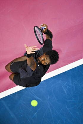 Gael Monfils (Fra) TENNIS : Open Sud de France 2022 - Montpellier - 03 02 2022 JBAutissier Panoramic 