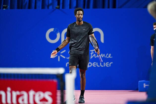 Gael Monfils (Fra) TENNIS : Open Sud de France 2022 - Montpellier - 03 02 2022 JBAutissier Panoramic 