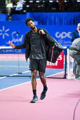 sortie de Gael Monfils (Fra) TENNIS : Open Sud de France 2022 - Montpellier - 03 02 2022 JBAutissier Panoramic 