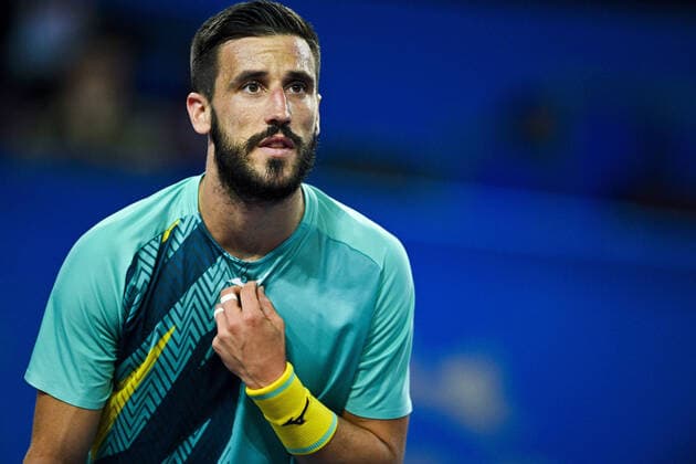 Damir Dzumhur (Bih) TENNIS : Open Sud de France 2022 - Montpellier - 04 02 2022 JBAutissier Panoramic 