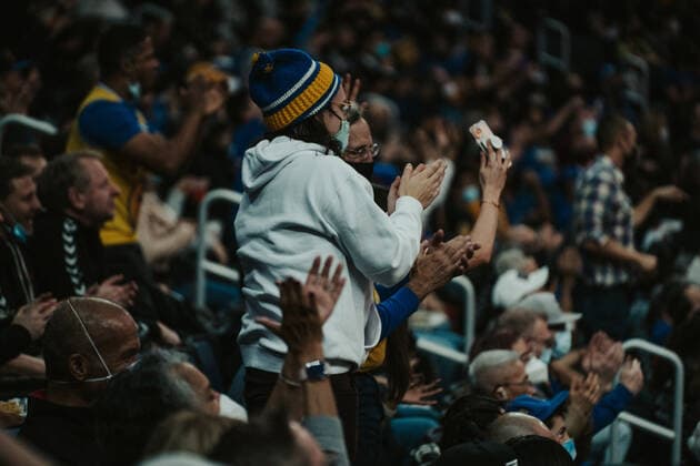 03.02.2022, USA, San Francisco, Chase Center, Basketball Herren, NBA, Basketball Herren, USA Saison 2021 2022, Golden State Warriors - Sacramento Kings Fans