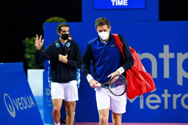 Pierre Hugues Herbert (Fra) Nicolas Mahut (Fra) TENNIS : Open Sud de France 2022 - Montpellier - 04 02 2022 JBAutissier Panoramic 