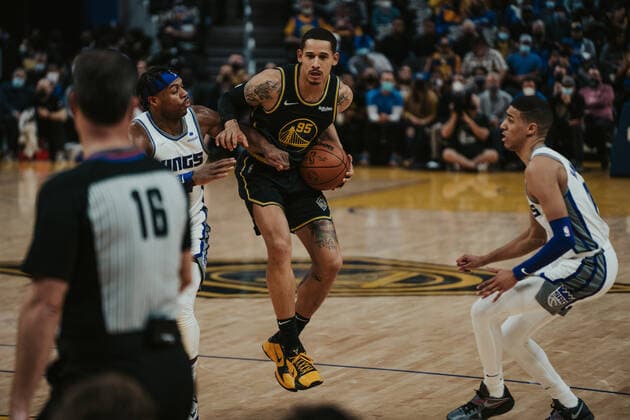 03.02.2022, USA, San Francisco, Chase Center, Basketball Herren, NBA, Basketball Herren, USA Saison 2021 2022, Golden State Warriors - Sacramento Kings Juan Toscano-Anderson (Warriors mi.)