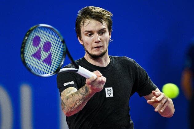 Alexander Bublik (Kaz) TENNIS : Open Sud de France 2022 - Montpellier - 04 02 2022 JBAutissier Panoramic 