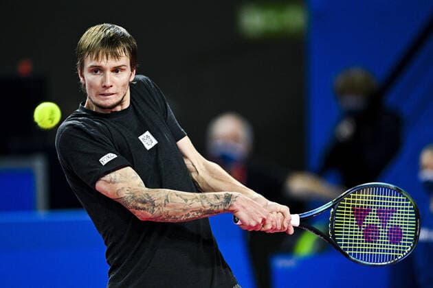 Alexander Bublik (Kaz) TENNIS : Open Sud de France 2022 - Montpellier - 04 02 2022 JBAutissier Panoramic 