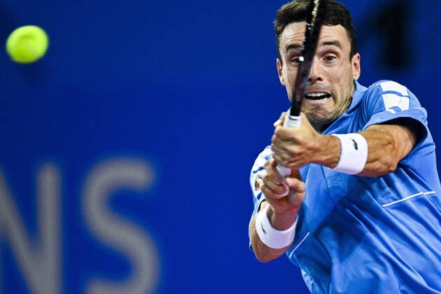 Robert Bautista Agut (Esp) TENNIS : Open Sud de France 2022 - Montpellier - 04 02 2022 JBAutissier Panoramic 