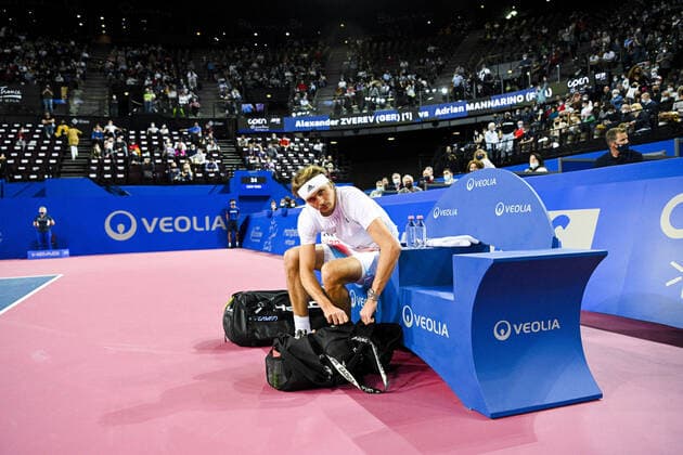 Alexander Zverev (Ger) TENNIS : Open Sud de France 2022 - Montpellier - 04 02 2022 JBAutissier Panoramic 