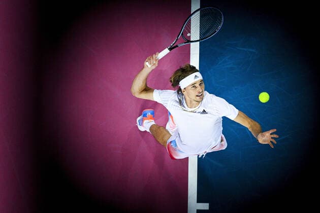 Alexander Zverev (Ger) TENNIS : Open Sud de France 2022 - Montpellier - 04 02 2022 JBAutissier Panoramic 