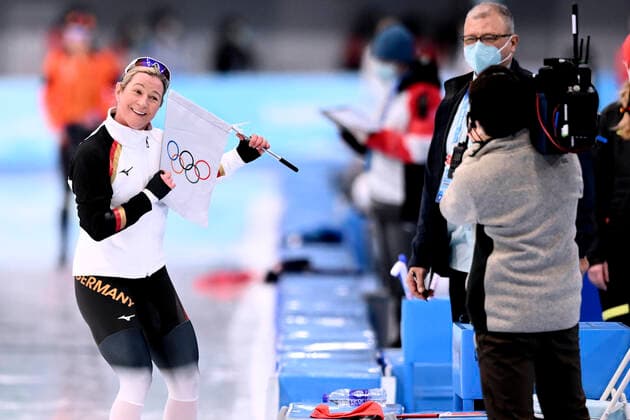 PECHSTEIN Claudia Team GER 3000m der Frauen am Samstag den 05.02.2022 in Peking Olympische Winterspiele 2022 in Peking China *** PECHSTEIN Claudia Team GER 3000m women on Saturday 05 02 2022 in Beijing Olympic Winter Games 2022 in Beijing China