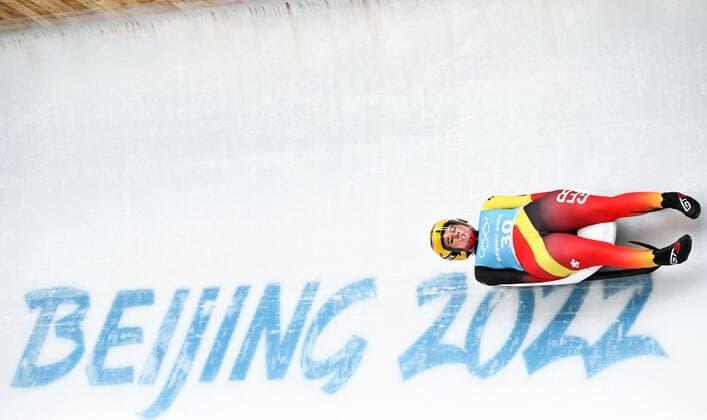 Sport Bilder des Tages China Olympics 2022 Luge Women Training 8105152 05.02.2022 Germany s Natalie Geisenberger takes part in the women s singles luge training session during the Beijing 2022 Winter Olympic Games, Olympische Spiele, Olympia, OS at the National Sliding Centre in Yanqing, China. Vladimir Astapkovich Sputnik Beijing China  Copyright: xVladimirxAstapkovichx
