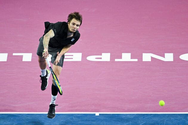 Alexander Bublik (Kaz) TENNIS : Open Sud de France 2022 - Montpellier - 05 02 2022 JBAutissier Panoramic 