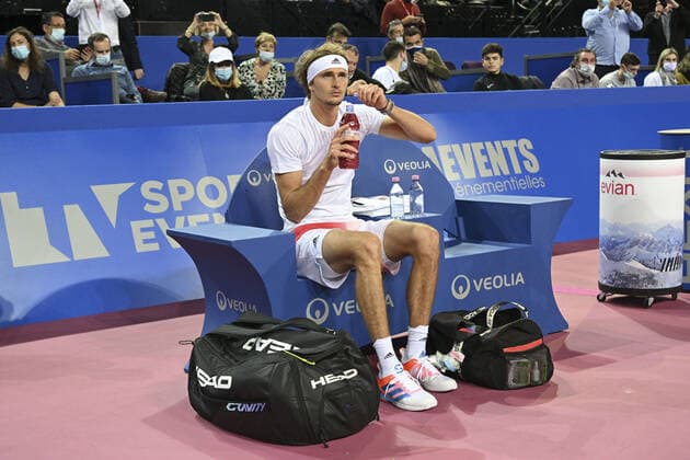 Alexander Zverev (Ger) TENNIS : Open Sud de France 2022 - Montpellier - 05 02 2022 JBAutissier Panoramic 