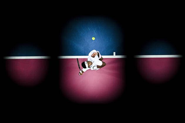 Mickael Ymer (Swe) TENNIS : Open Sud de France 2022 - Montpellier - 05 02 2022 JBAutissier Panoramic 