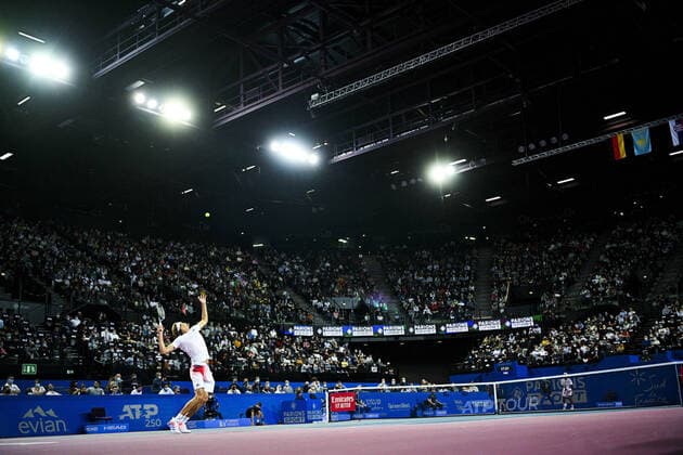 Alexander Zverev (Ger) TENNIS : Open Sud de France 2022 - Montpellier - 05 02 2022 JBAutissier Panoramic 