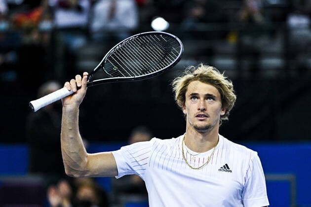 joie d Alexander Zverev (Ger) TENNIS : Open Sud de France 2022 - Montpellier - 05 02 2022 JBAutissier Panoramic 