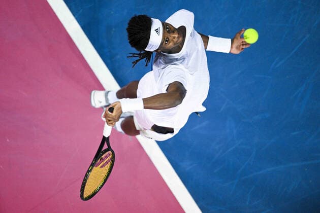 Mickael Ymer (Swe) TENNIS : Open Sud de France 2022 - Montpellier - 05 02 2022 JBAutissier Panoramic 