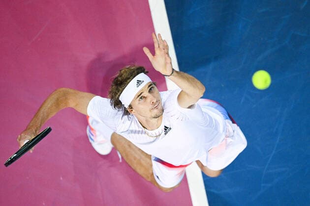 Alexander Zverev (Ger) TENNIS : Open Sud de France 2022 - Montpellier - 05 02 2022 JBAutissier Panoramic 