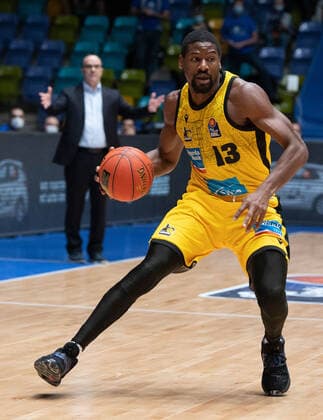 06.02.2022, xsltx, Basketball BBL Bundesliga, Frankfurt Skyliners - MHP Riesen Ludwigsburg emspor, v.l. Yorman Polas Bartolo - SF (MHP Riesen Ludwigsburg) (DFL DFB REGULATIONS PROHIBIT ANY USE OF PHOTOGRAPHS as IMAGE SEQUENCES and or QUASI-VIDEO) Frankfurt am Main