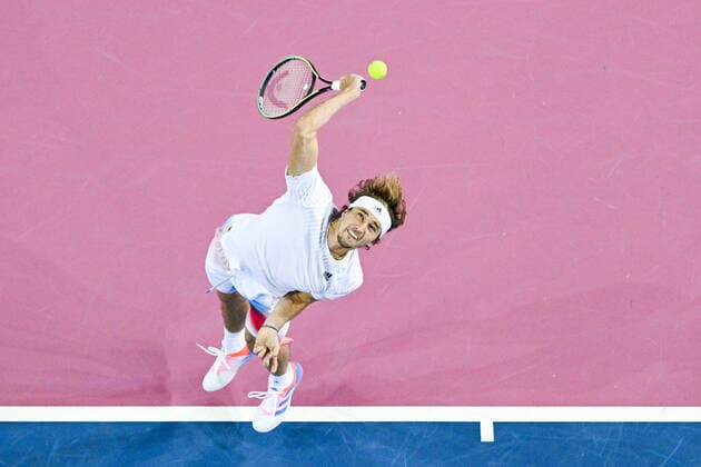 Alexander Zverev (Ger) TENNIS : Open Sud de France 2022 Finale simple messieurs - Montpellier - 06 02 2022 JBAutissier Panoramic 