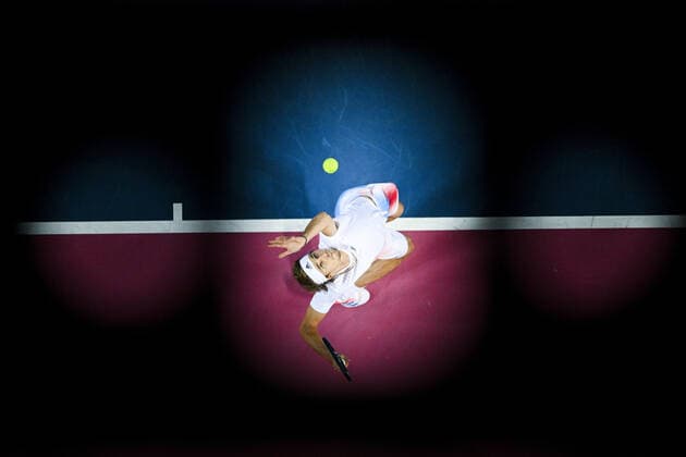 Alexander Zverev (Ger) TENNIS : Open Sud de France 2022 Finale simple messieurs - Montpellier - 06 02 2022 JBAutissier Panoramic 