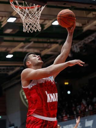 06.02.2022, Basketball, BBL, s.Oliver Wuerzburg - Brose Bamberg, GER, Wuerzburg, tectake Arena Bild: v. li. Filip Stanic (s.Oliver Wuerzburg) Copyright: HMBxMedia xHeikoxBecker