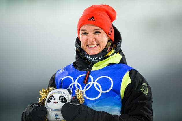 220207 Denise Herrmann of Germany celebrates after finishing 1st in women s biathlon 15 km individual during day 3 of the 2022 Winter Olympics on February 7, 2022 in Zhangjiakou. Photo: Jon Olav Nesvold BILDBYRAN COP 217 JM0273 bbeng skidskytte biathlon skiskyting Olympic Games, Olympische Spiele, Olympia, OS olympics winter olympics os ol olympiska spel vinter-os olympiske leker peking peking 2022 beijing 2022 beijing 2022 olympic games beijing 2022 winter olympic games peking-os beijing-ol vinter-ol dam celebration jubel guld *** 220207 Denise Herrmann of Germany celebrates after finishing 1st in women s biathlon 15 km individual during day 3 of the 2022 Winter Olympics on February 7, 2022 in Zhangjiakou Photo Jon Olav Nesvold BILDBYRAN COP 217 JM0273 bbeng biathlon biathlon biathlon olympic games olympics winter olympics os ol olympics winter os olympics peking peking beijing 2022 beijing 2022 beijing 2022 olympic games beijing 2022 winter olympic games beijing os beijing ol winter ol dam celebration jubilation gold,  Copyright: JONxOLAVxNESVOLD BB220207JE072