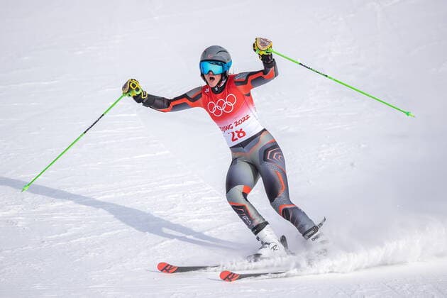07.02.2022, National Alpine Ski Centre, Yanqing, CHN, Olympische Winterspiele, Peking 2022, Ski Alpin, Riesenslalom, Damen, im Bild Thea Louise Stjernesund (NOR) Thea Louise Stjernesund of Norway during women s Giant Slalom Competition for the Winter Olympic Games, Olympische Spiele, Olympia, OS Beijing 2022. National Alpine Ski Centre in Yanqing, China on 2022 02 07. Expa Yanqing