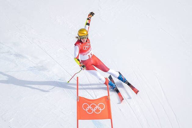 07.02.2022, National Alpine Ski Centre, Yanqing, CHN, Olympische Winterspiele, Peking 2022, Ski Alpin, Riesenslalom, Damen, im Bild Katharina Liensberger (AUT) Katharina Liensberger of Austria during women s Giant Slalom Competition for the Winter Olympic Games, Olympische Spiele, Olympia, OS Beijing 2022. National Alpine Ski Centre in Yanqing, China on 2022 02 07. Expa Yanqing