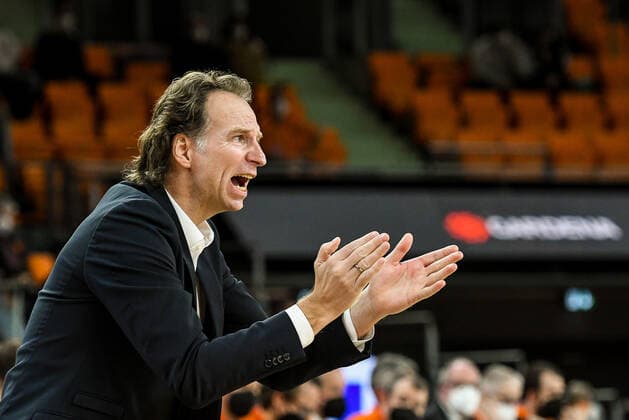 GER, BBL, ratiopharm ulm vs EWE Baskets Oldenburg 07.02.2022, ratiopharm arena, Neu-Ulm, GER, BBL, ratiopharm ulm vs EWE Baskets Oldenburg, im Bild Ingo Freyer (Oldenburg)