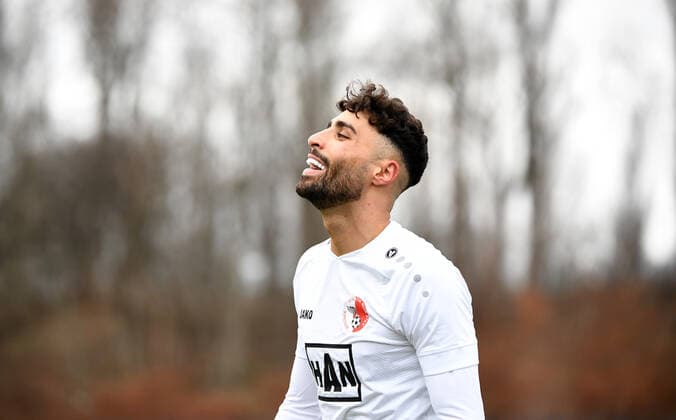 Fussball, Herren, Saison 2021 2022, Regionalliga Nordost (24. Spieltag), Berliner AK - Chemnitzer FC, Nader El-Jindaoui (Berliner AK 07,BAK), 05.02. 2022, Copyright: xSebastianxRäppold MatthiasxKochx